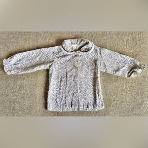 Vintage Blue Flower Blouse (2T)